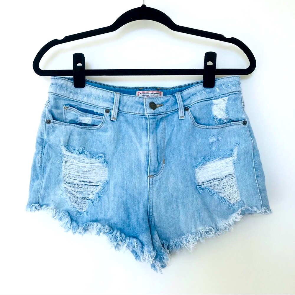 Guess Denim Shorts Hig Rise